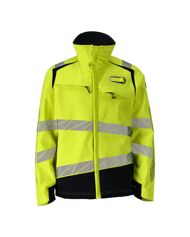 Softshell-takki - 21002-335 - hi-vis keltainen/tumma laivastonsininen