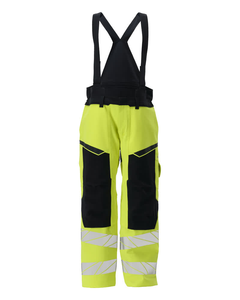 Päällyshousut - 21090-292 - hi-vis keltainen/tumma laivastonsininen