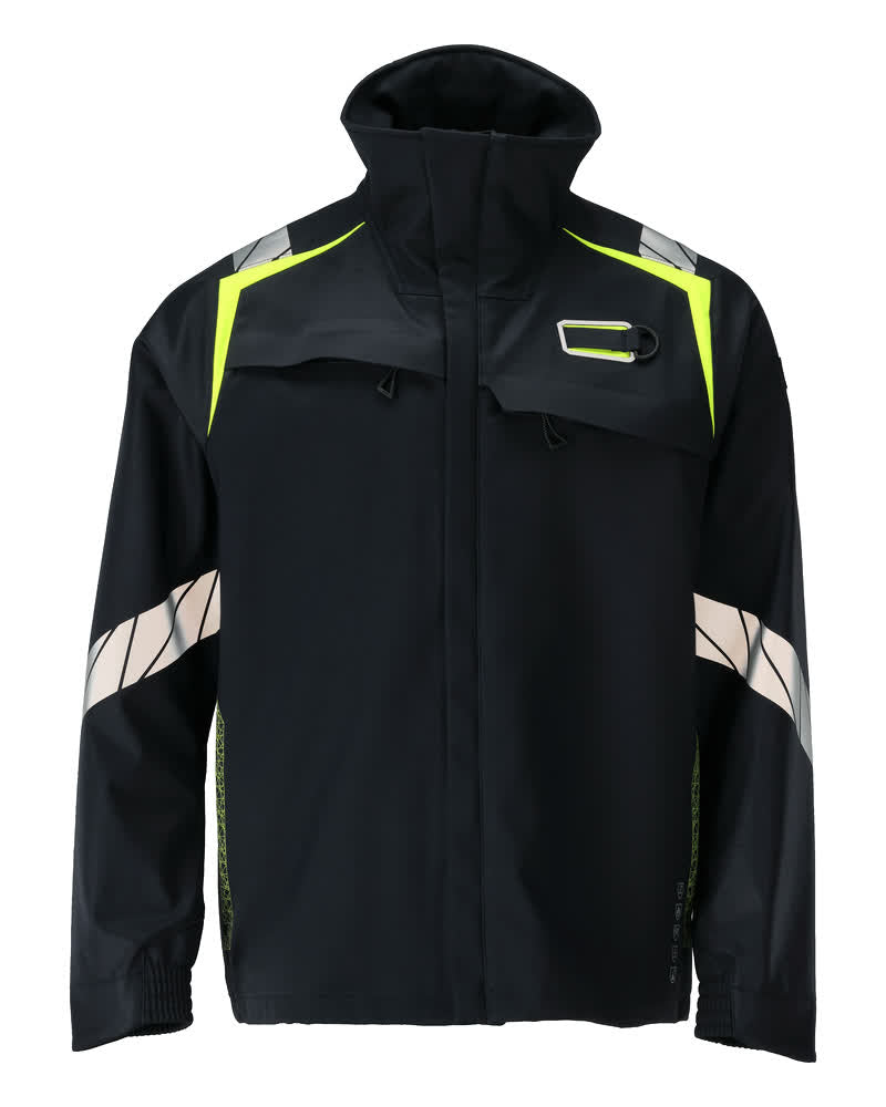 Softshell-takki - 21202-335 - tumma laivastonsininen/hi-vis keltainen