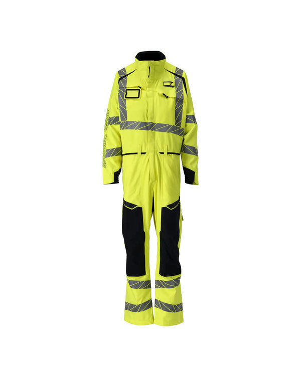 Umpihaalari polvitaskuilla - 21319-281 - hi-vis keltainen/tumma laivastonsininen