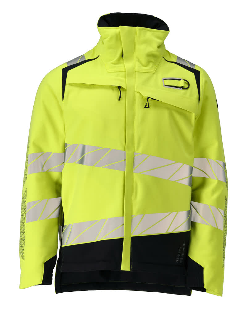 Talvitakki - 21335-292 - hi-vis keltainen/tumma laivastonsininen