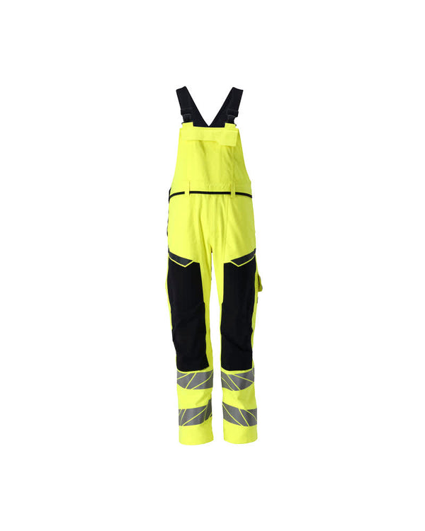 Avohaalari polvitaskuilla - 21369-281 - hi-vis keltainen/tumma laivastonsininen