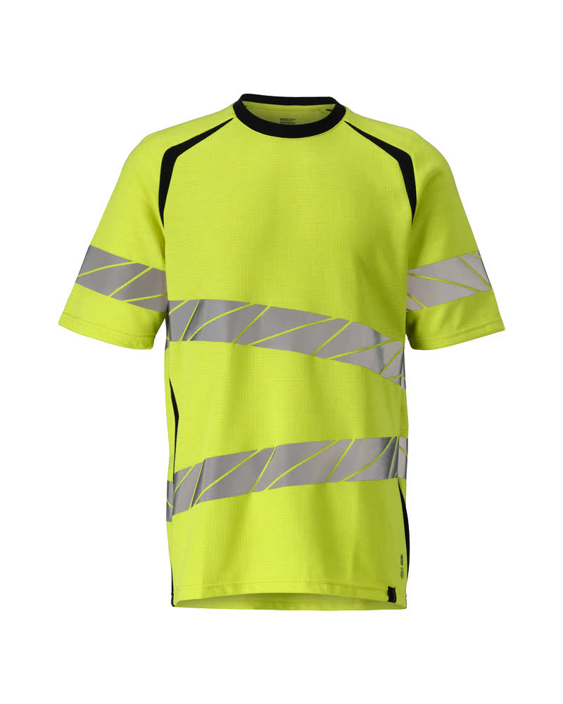 T-Paita - 21382-327 - hi-vis keltainen/tumma laivastonsininen