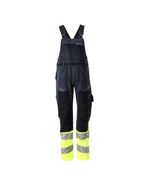 Avohaalari polvitaskuilla - 21469-281 - tumma laivastonsininen/hi-vis keltainen