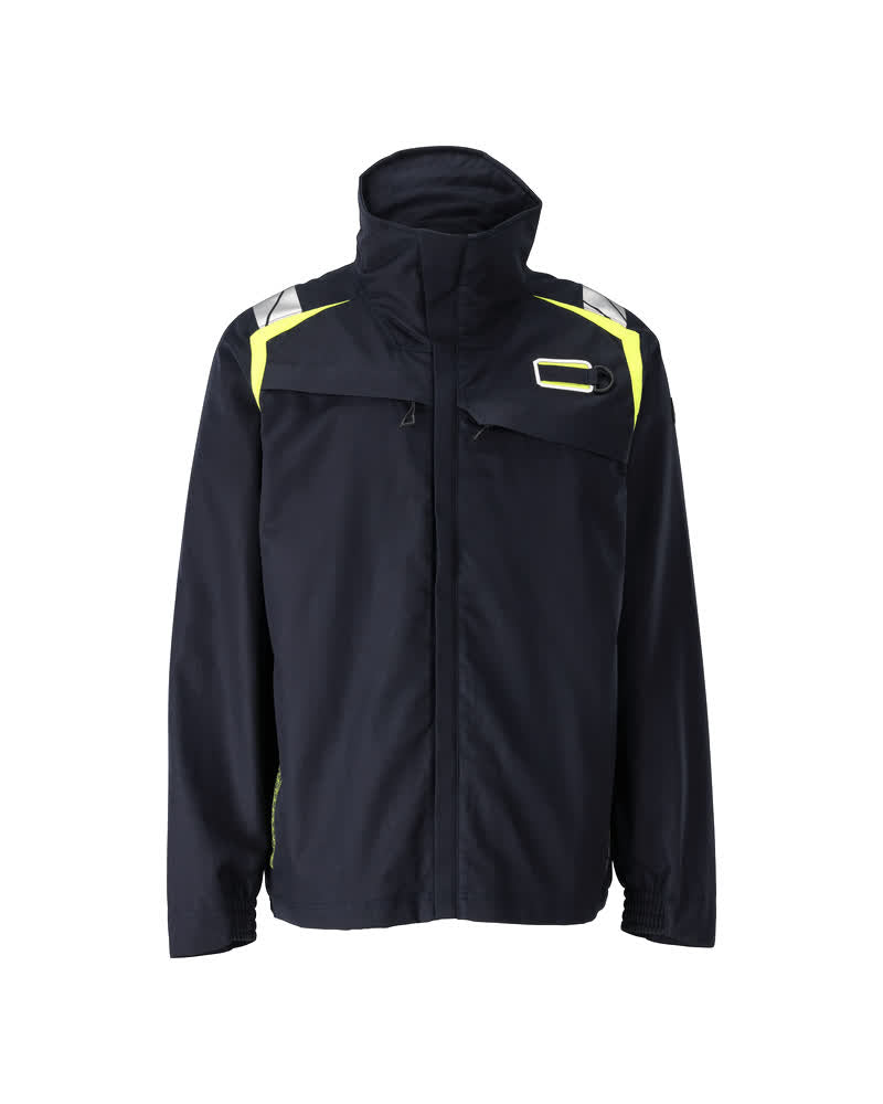 Takki - 21509-281 - tumma laivastonsininen/hi-vis keltainen