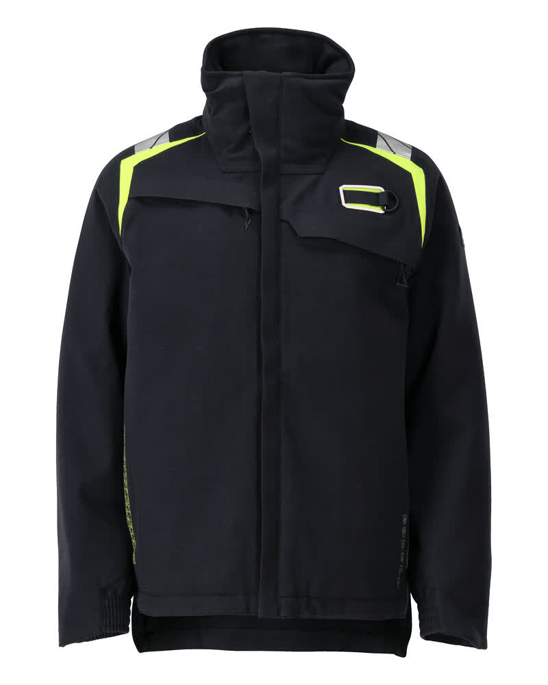 Talvitakki - 21535-292 - tumma laivastonsininen/hi-vis keltainen