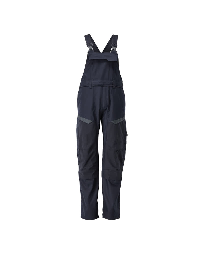 Avohaalari polvitaskuilla - 21569-281 - tumma laivastonsininen/hi-vis keltainen