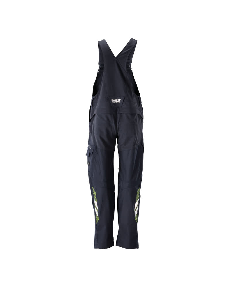 Avohaalari polvitaskuilla - 21569-281 - tumma laivastonsininen/hi-vis keltainen