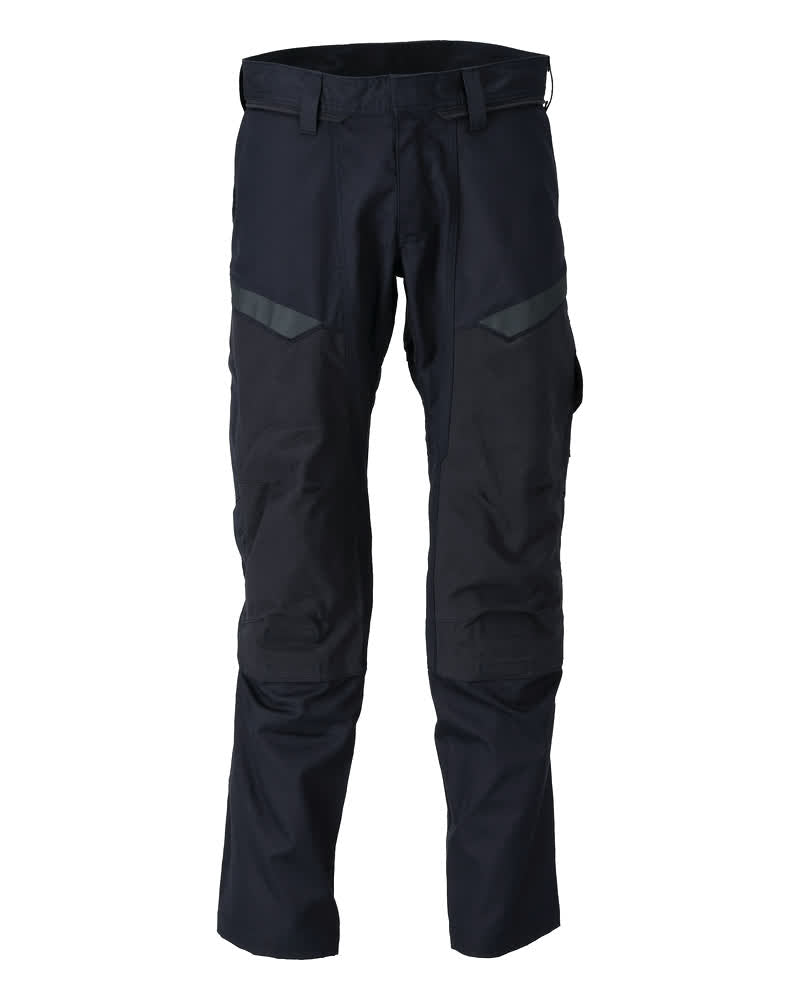 Housut polvitaskuilla - 21579-281 - tumma laivastonsininen/hi-vis keltainen