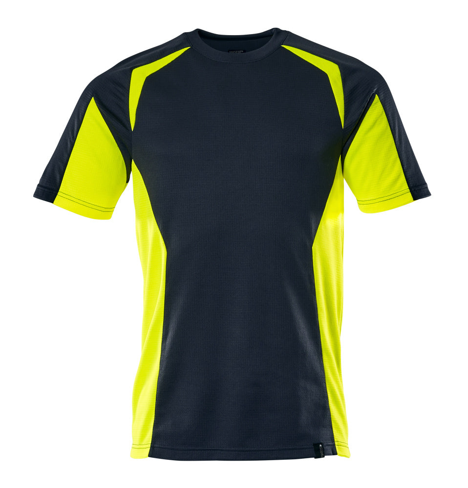 T-Paita - 22082-771 - tumma laivastonsininen/hi-vis keltainen