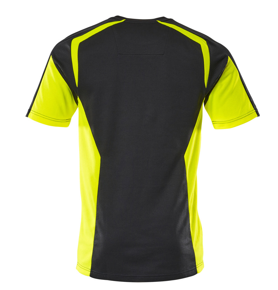 T-Paita - 22082-771 - musta/hi-vis keltainen