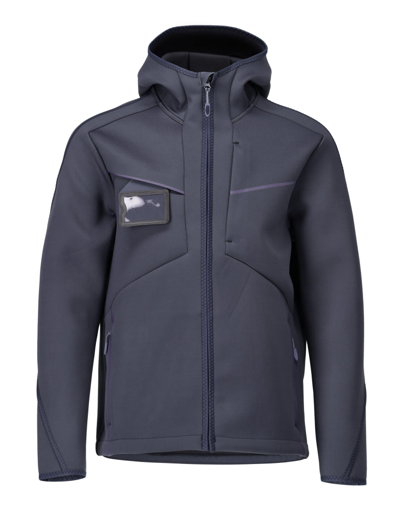 Softshell takki huppu - 22086-662 - syvä tummansininen