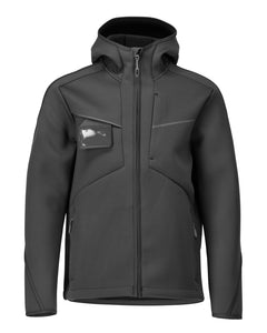 Softshell takki huppu - 22086-662 - musta