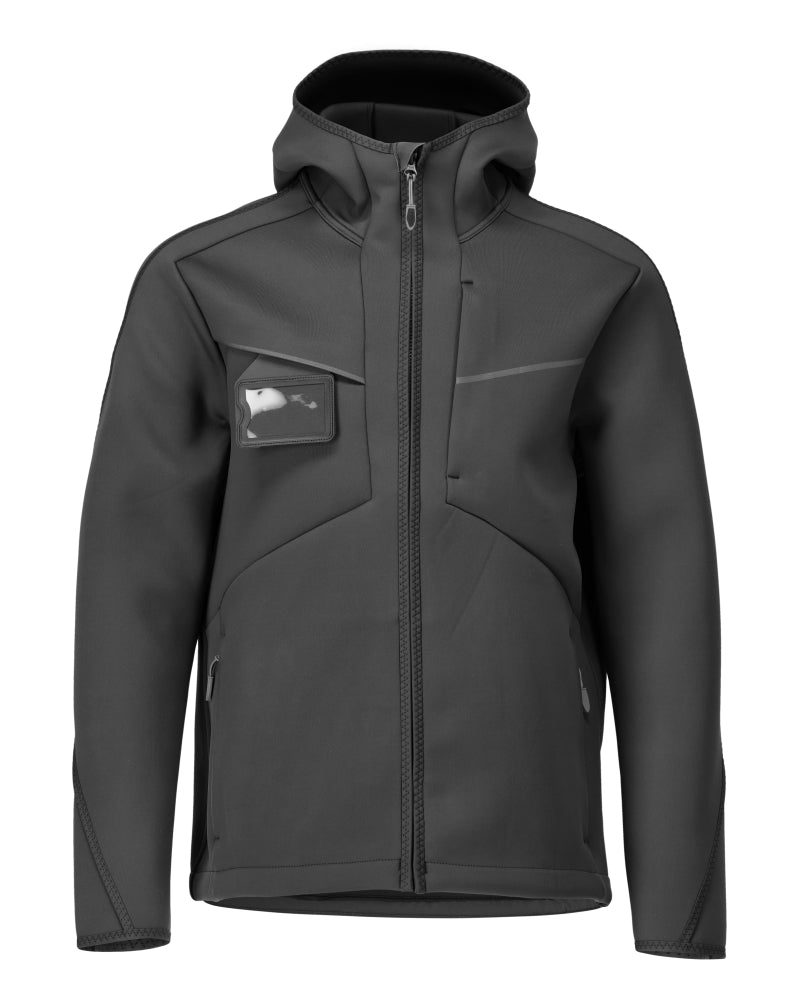 Softshell takki huppu - 22086-662 - musta