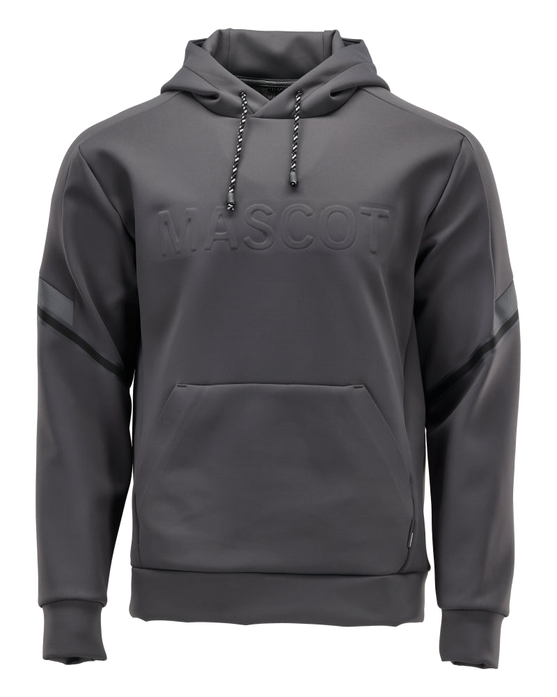 Fleece huppari - 22186-608 - kivenharmaa
