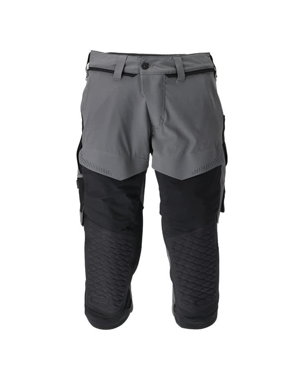 ¾-housut polvitaskuilla - 22249-605 - kivenharmaa/musta