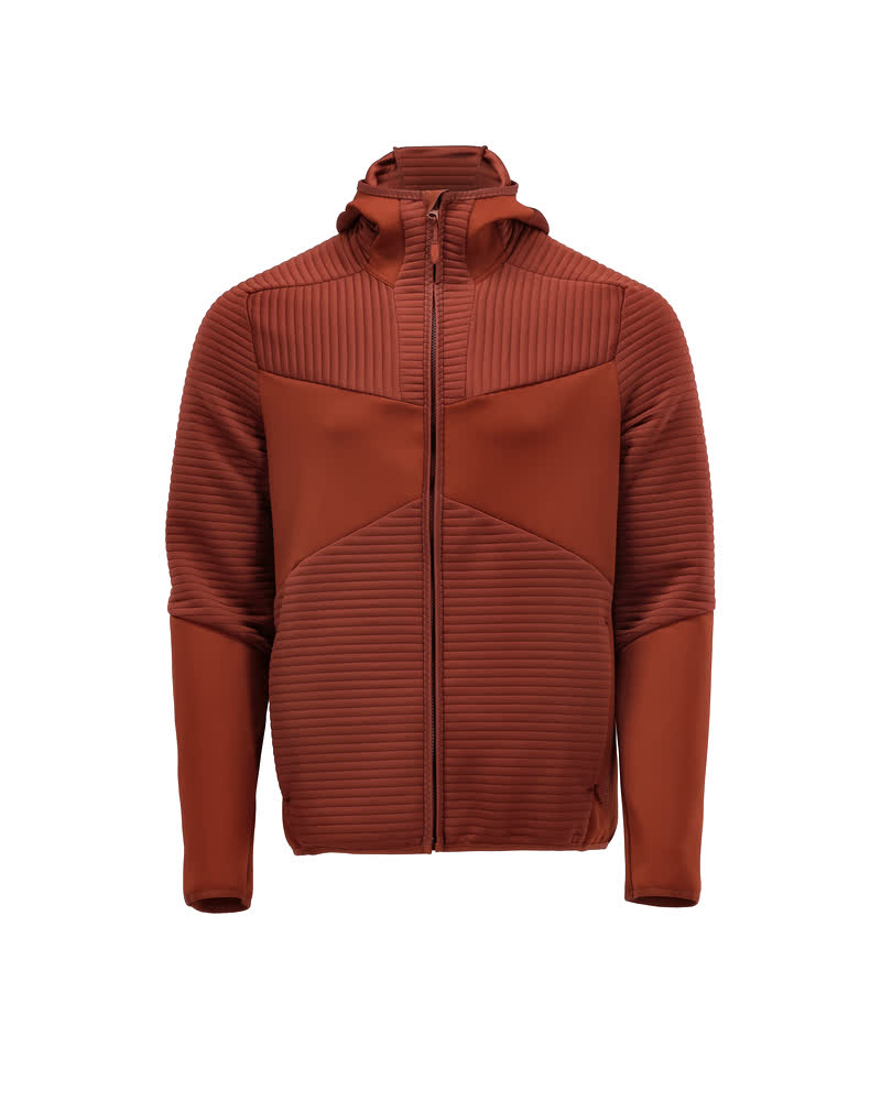 Fleece huppari vetoketjulla - 22603-681 - syksynpunainen