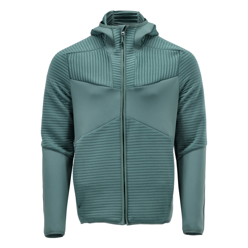 Fleece huppari vetoketjulla - 22603-681 - vaalea metsänvihreä