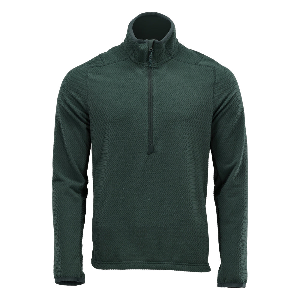 Mikrofleece pusero lyhyellä vetoketjulla - 22703-639 - metsänvihreä