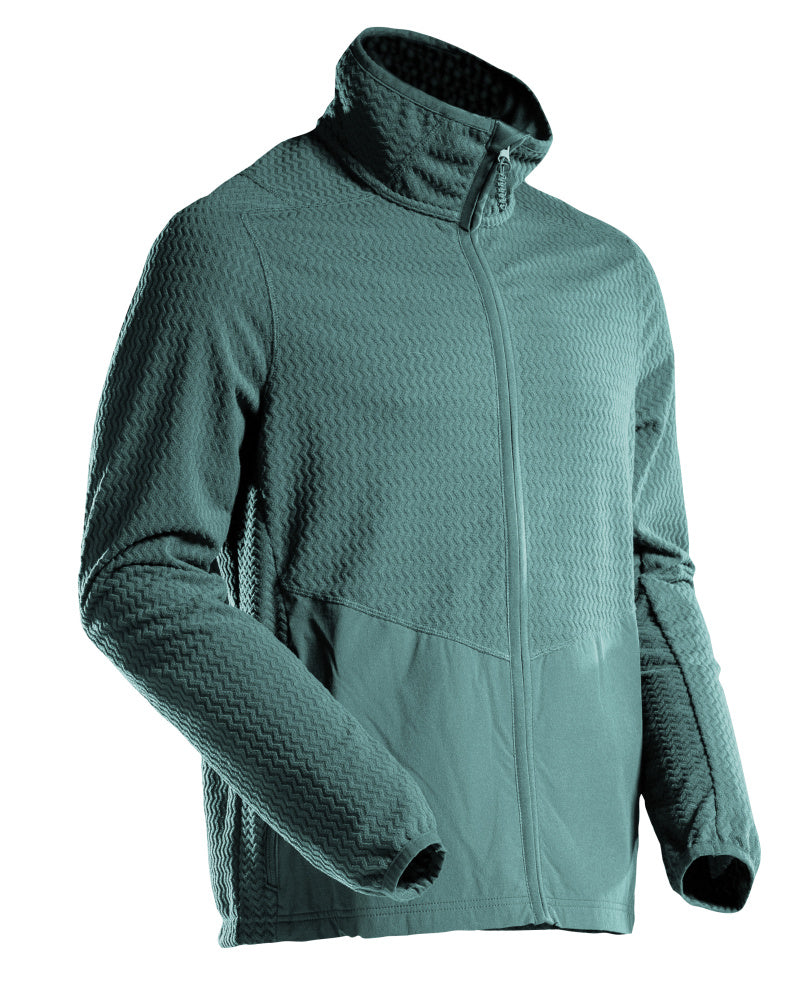 Mikrofleece pusero vetoketjulla - 22803-639 - vaalea metsänvihreä