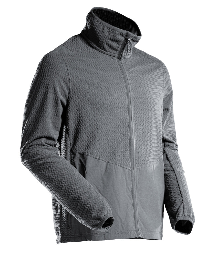 Mikrofleece pusero vetoketjulla - 22803-639 - kivenharmaa
