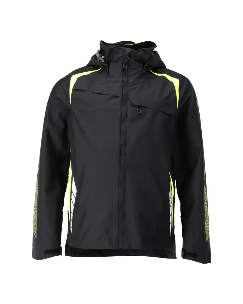 Kuoritakki - 23001-231 - musta/hi-vis keltainen