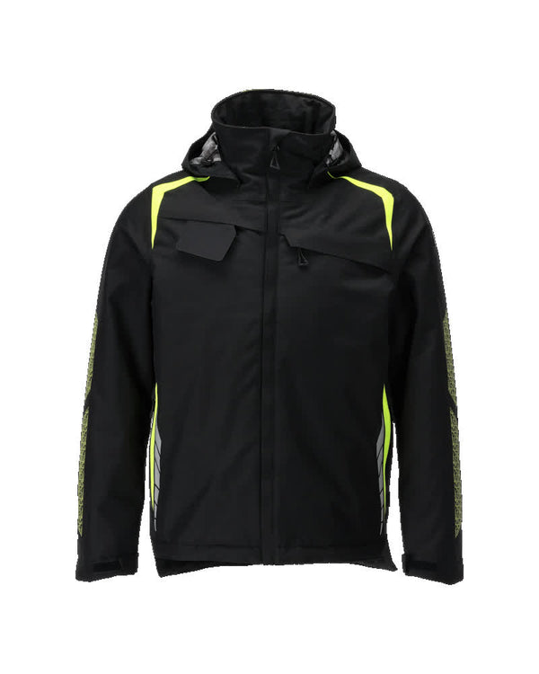 Talvitakki - 23035-231 - musta/hi-vis keltainen