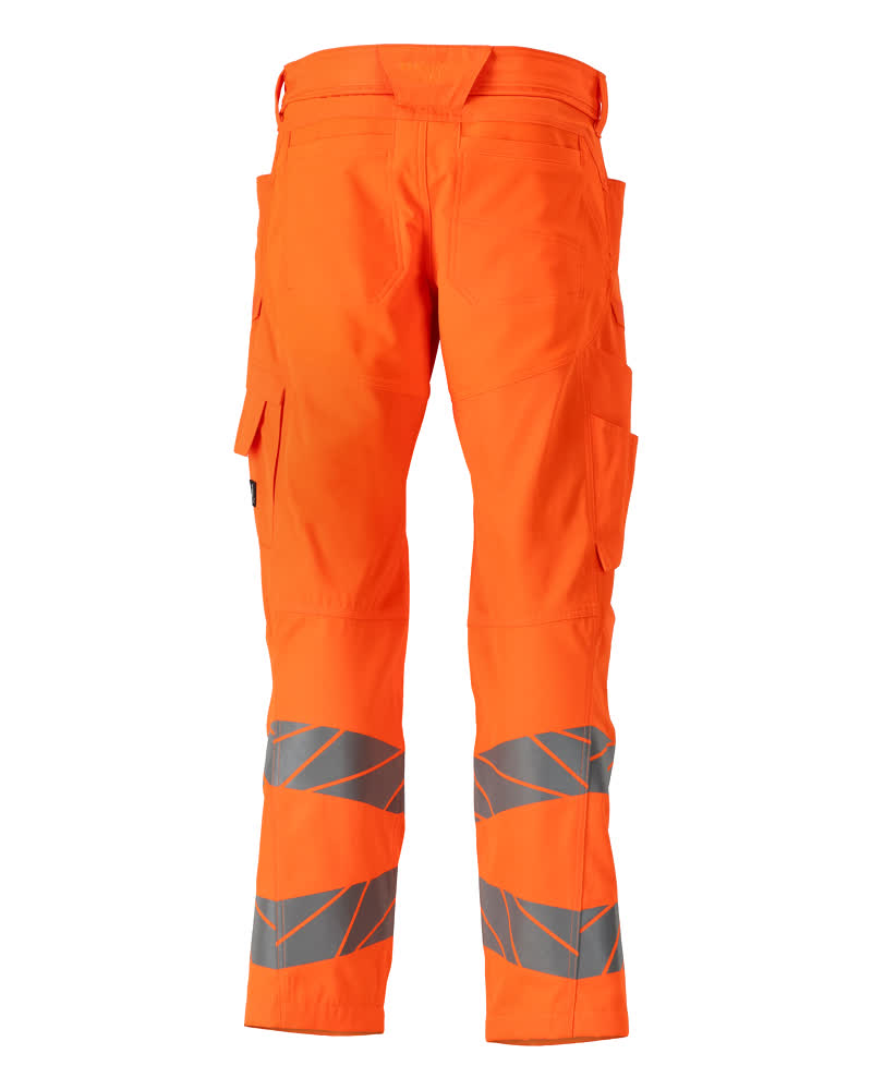 Housut polvitaskuilla - 24579-236 - hi-vis oranssi