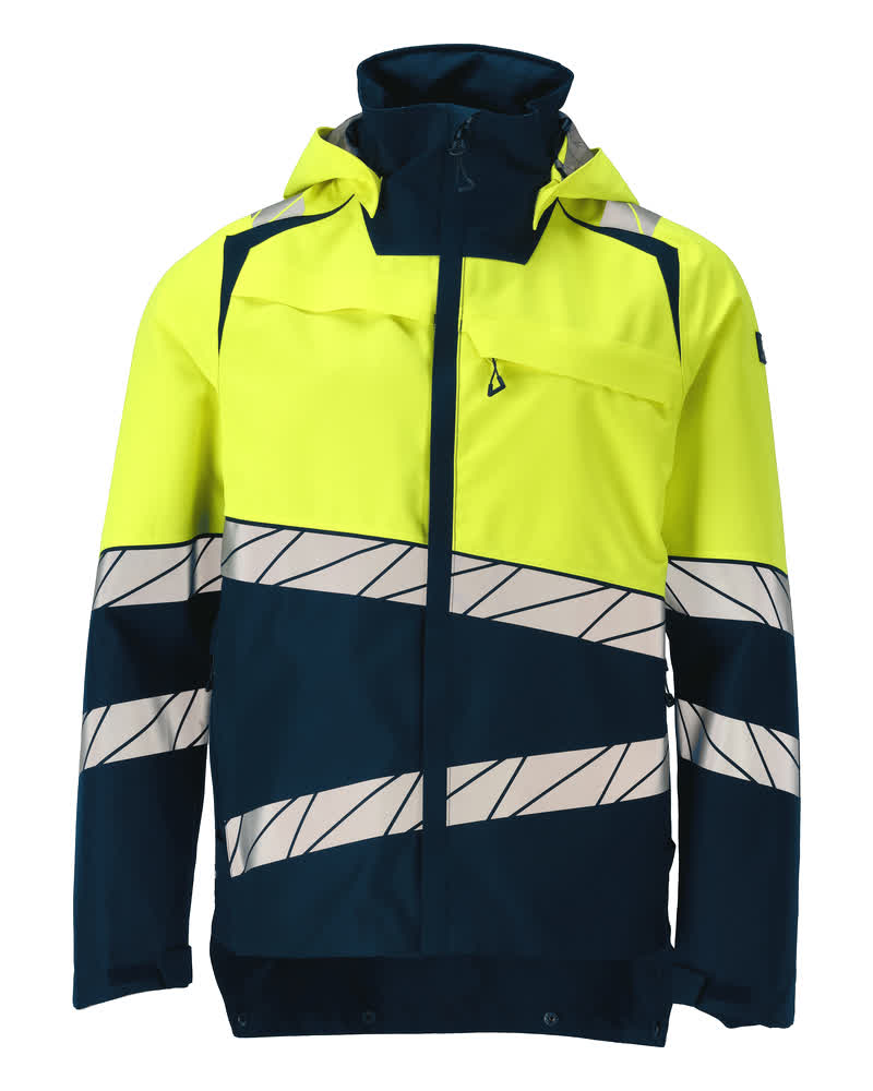 Kuoritakki - 25001-231 - tumma laivastonsininen/hi-vis keltainen