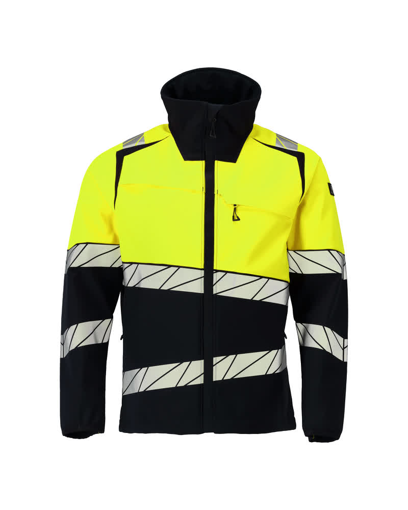 Softshell-takki - 25002-246 - musta/hi-vis keltainen