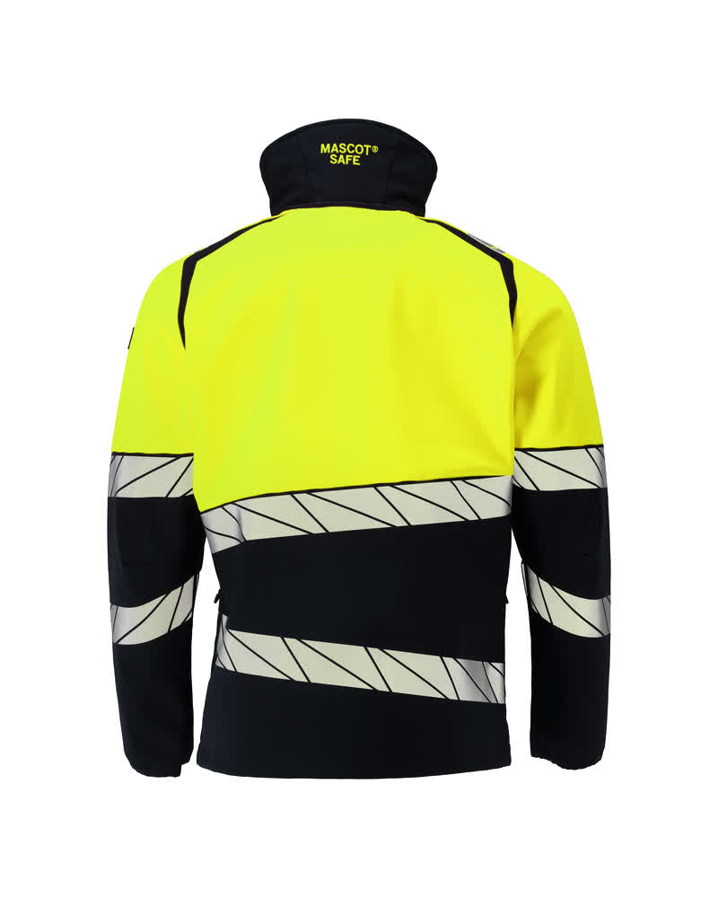 Softshell-takki - 25002-246 - musta/hi-vis keltainen
