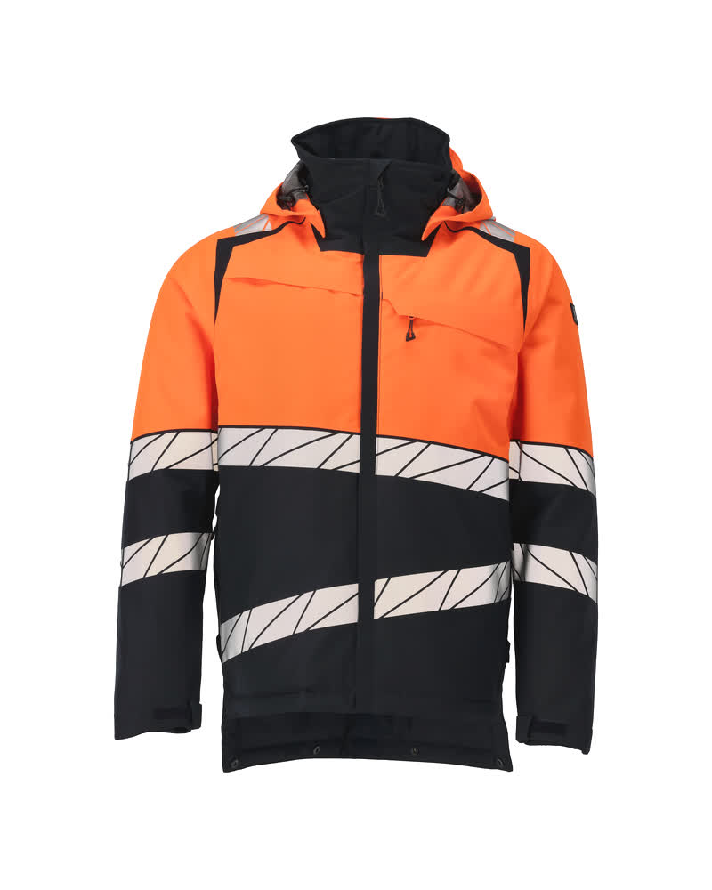 Talvitakki - 25035-231 - tumma laivastonsininen/hi-vis oranssi