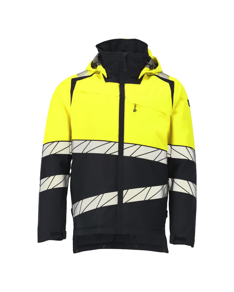 Talvitakki - 25035-231 - tumma laivastonsininen/hi-vis keltainen