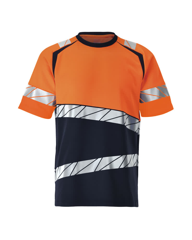 T-Paita - 25082-771 - tumma laivastonsininen/hi-vis oranssi