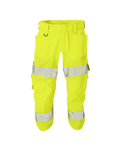 ¾-housut polvitaskuilla - 25249-236 - hi-vis keltainen