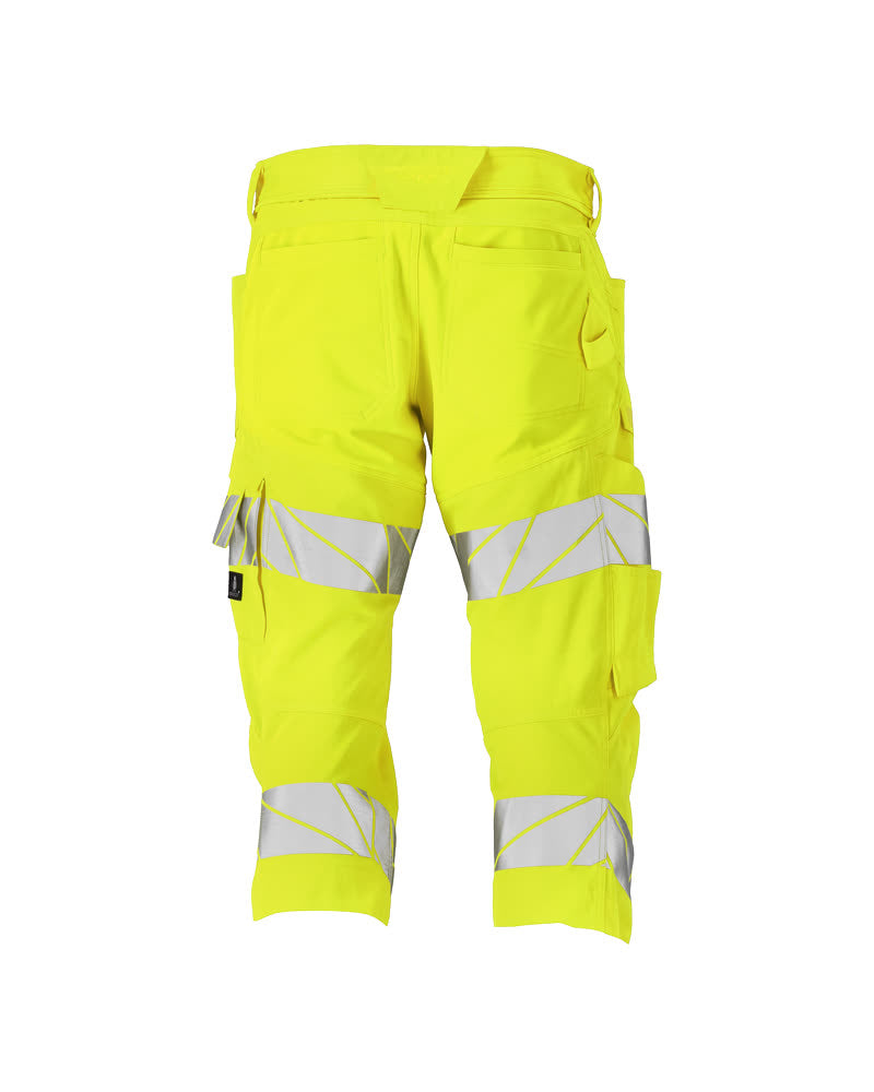 ¾-housut polvitaskuilla - 25249-236 - hi-vis keltainen