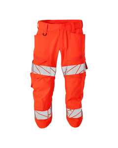 ¾-housut polvitaskuilla - 25249-236 - hi-vis punainen