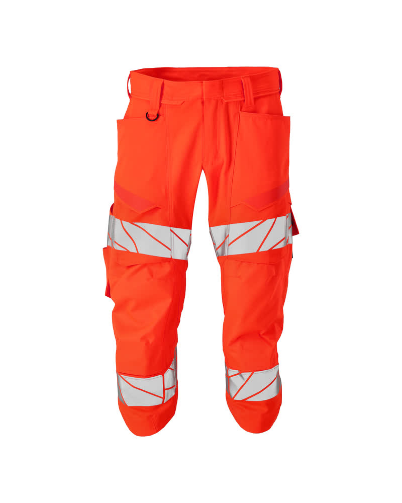 ¾-housut polvitaskuilla - 25249-236 - hi-vis punainen