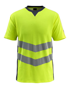 T-Paita - 50127-933 - hi-vis keltainen/tumma laivastonsininen