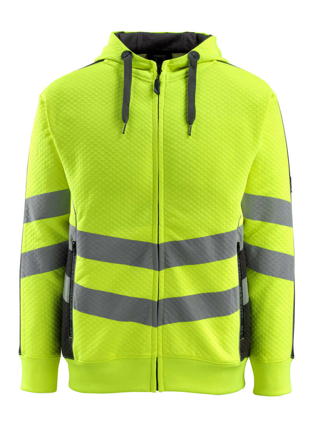 Huppari vetoketjulla - 50138-932 - hi-vis keltainen/musta