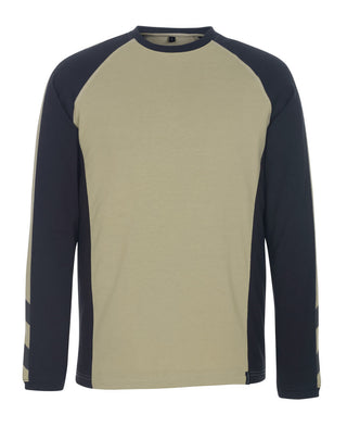 T-Paita, pitkähihainen - 50568-959 - vaalea khaki/musta