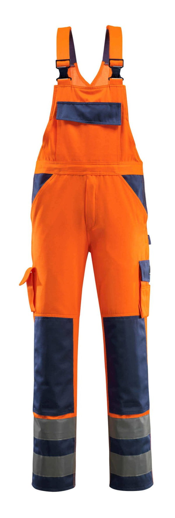 Avohaalari polvitaskuilla - 07169-860 - hi-vis oranssi/tummansininen - Safewear