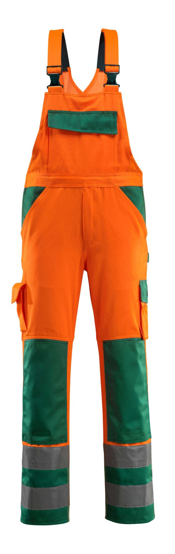 Avohaalari polvitaskuilla - 07169-860 - hi-vis oranssi/vihreä - Safewear
