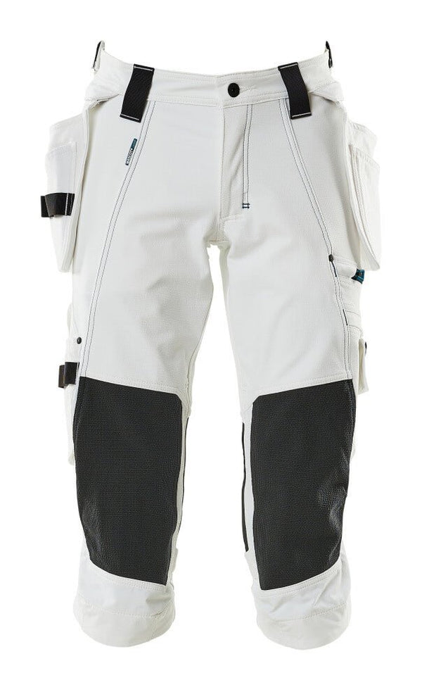 ¾-housut riipputaskuilla - 17049-311 - valkoinen - Safewear