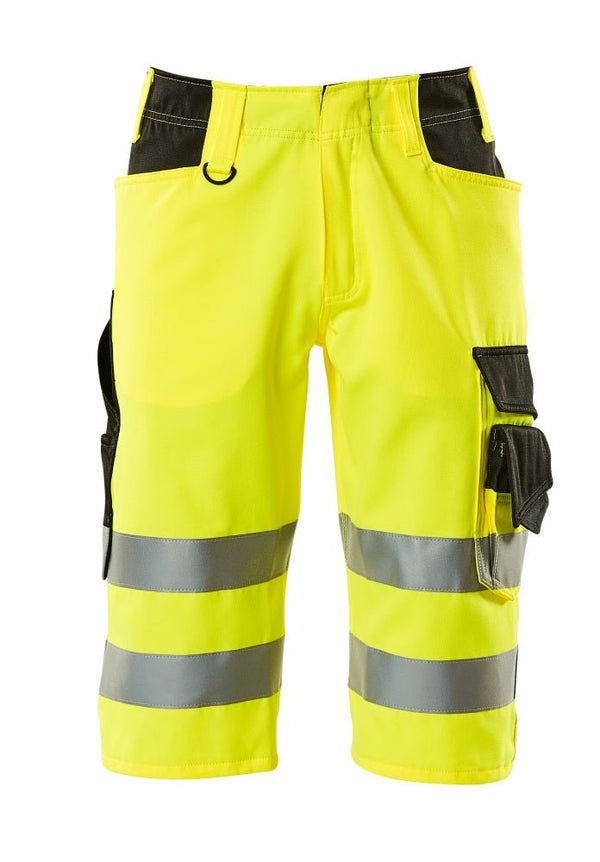Shortsit, pitkät - 15549-860 - hi-vis keltainen/musta - Safewear