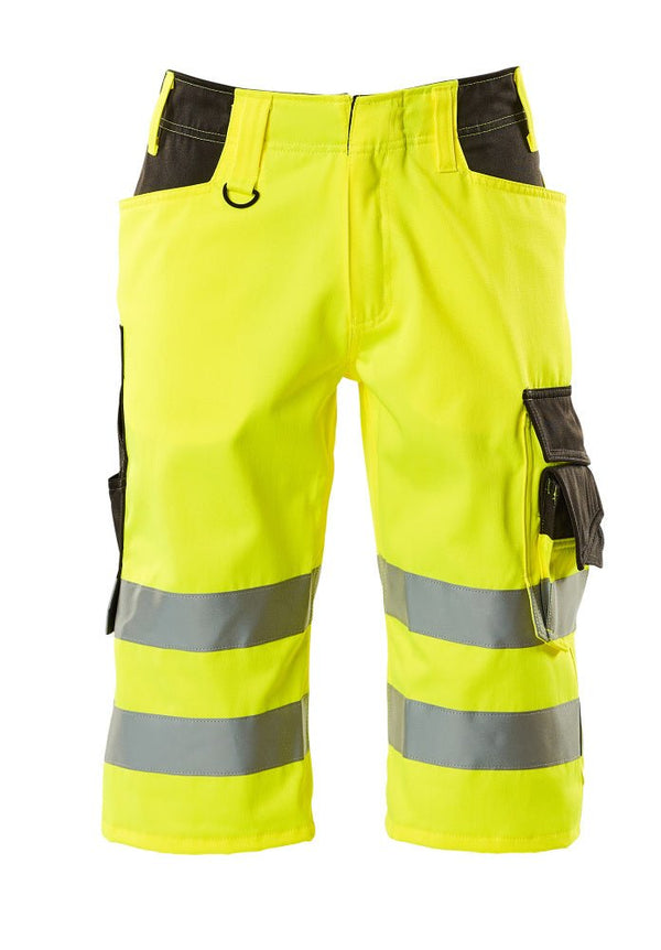 Shortsit, pitkät - 15549-860 - hi-vis keltainen/tumma antrasiitti - Safewear