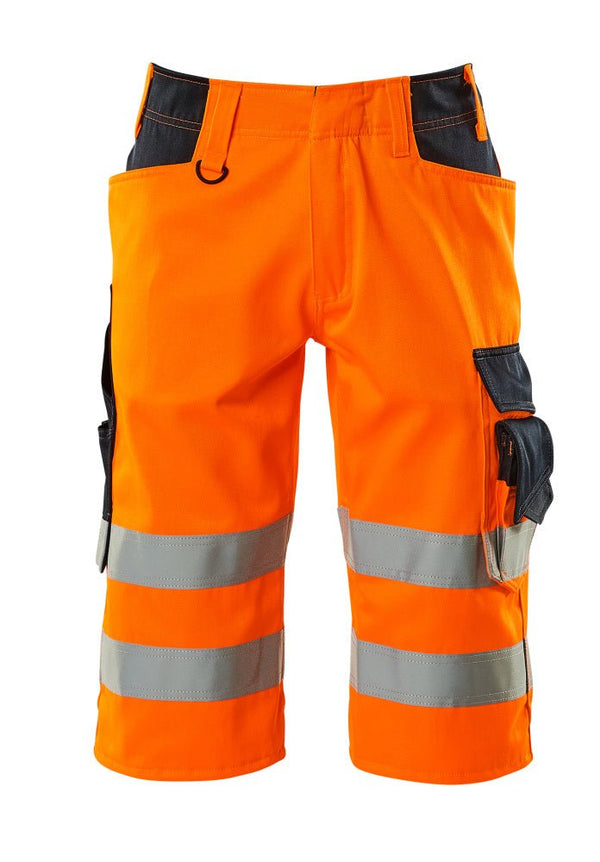 Shortsit, pitkät - 15549-860 - hi-vis oranssi/tumma laivastonsininen - Safewear