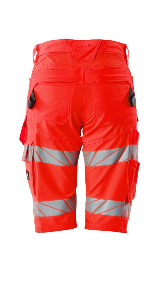Shortsit, pitkät - 19248-510 - hi-vis punainen - Safewear